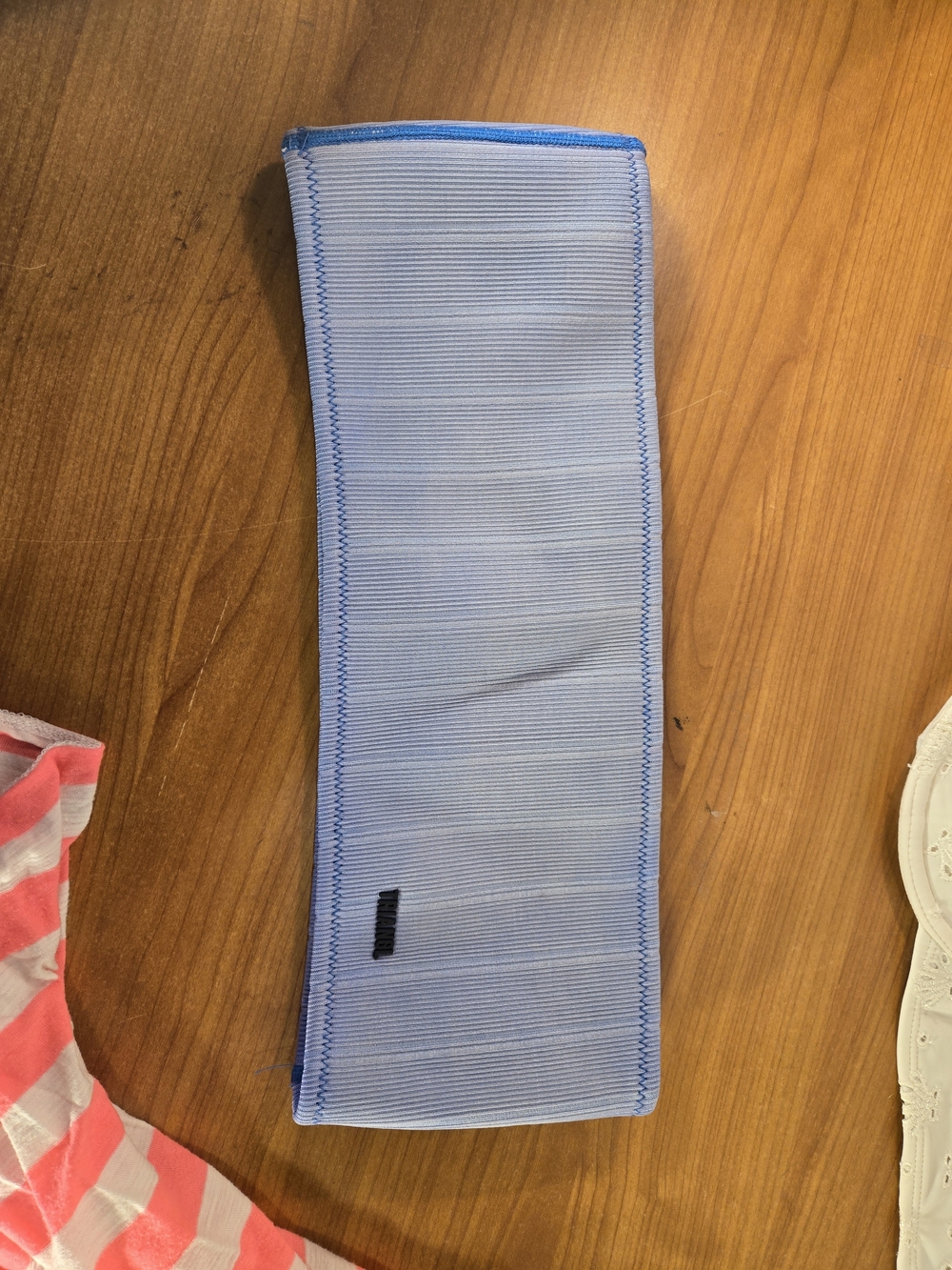 TRIANGL Medium Light Blue Neoprene Bandeau Bikini Top Swim Ribbed Strapless